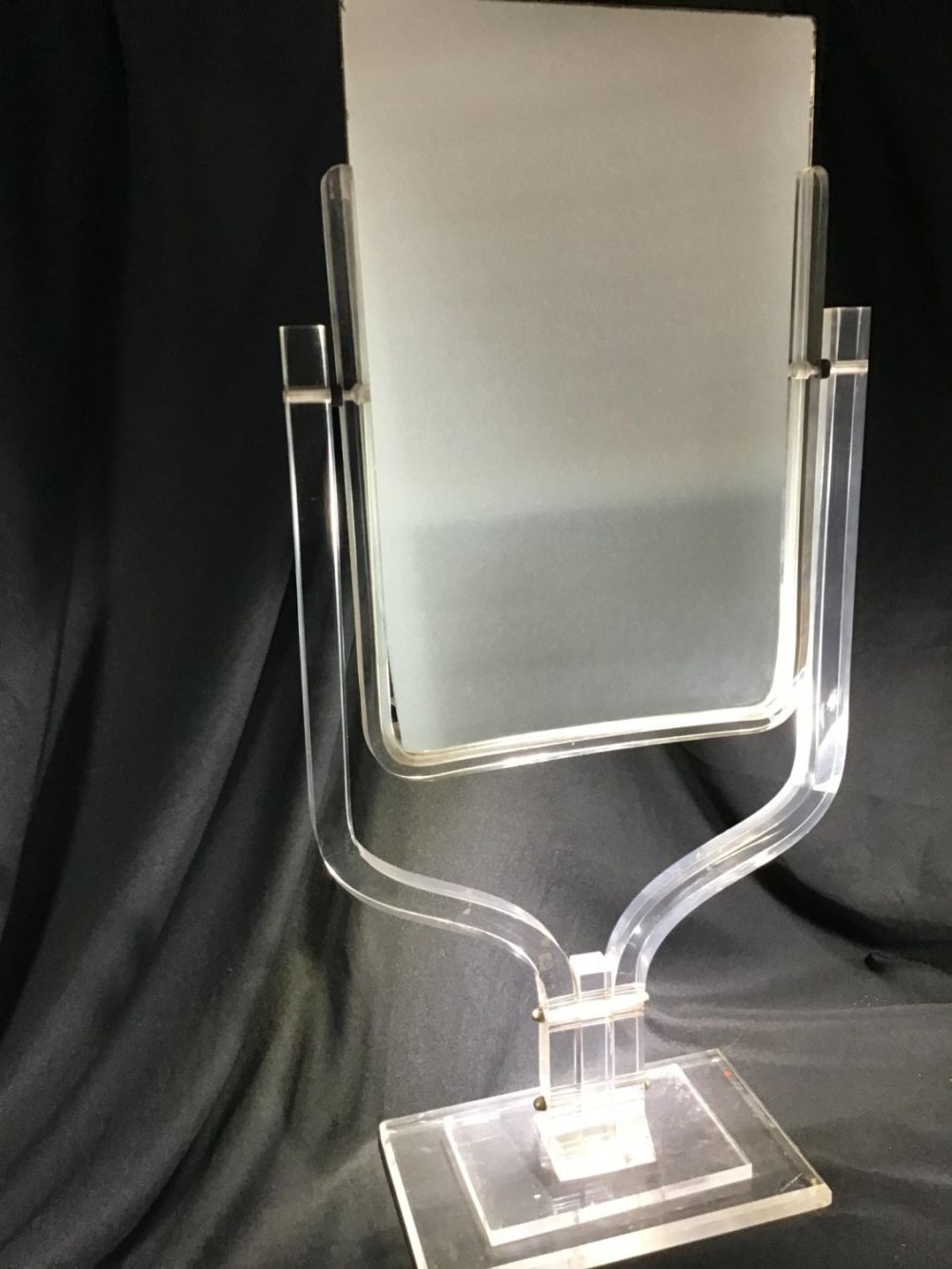 Lot 156: Retro Vanity Mirror Measures 32 inches tall by 15.5