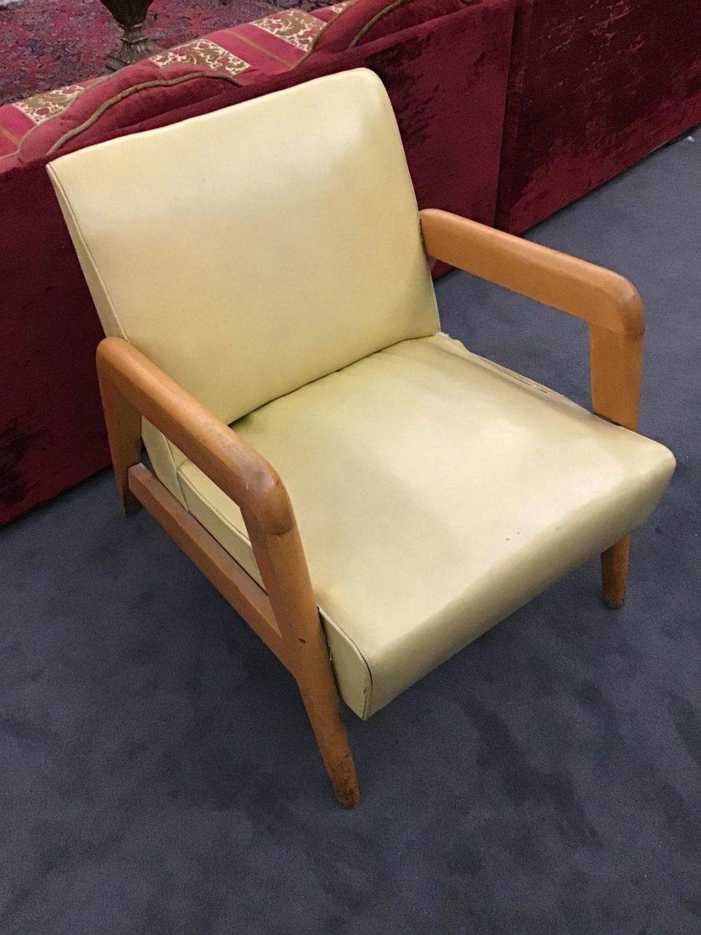 Lot 158: Retro Chair Measures 30 inches tall by 26 inches wide