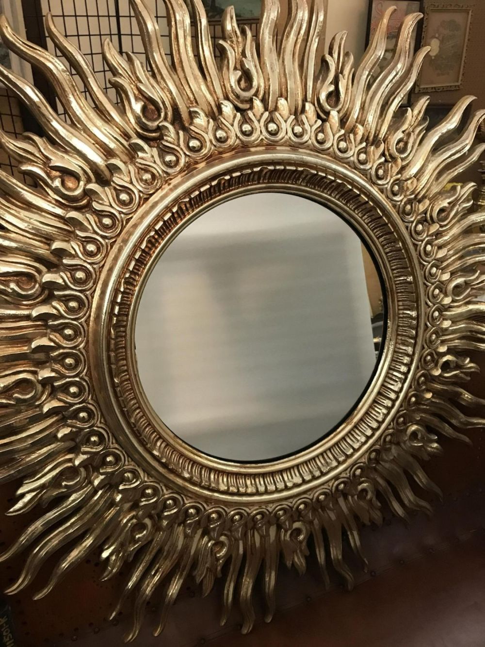 Lot 190: Starburst Mirror Measures 46 inches diameter