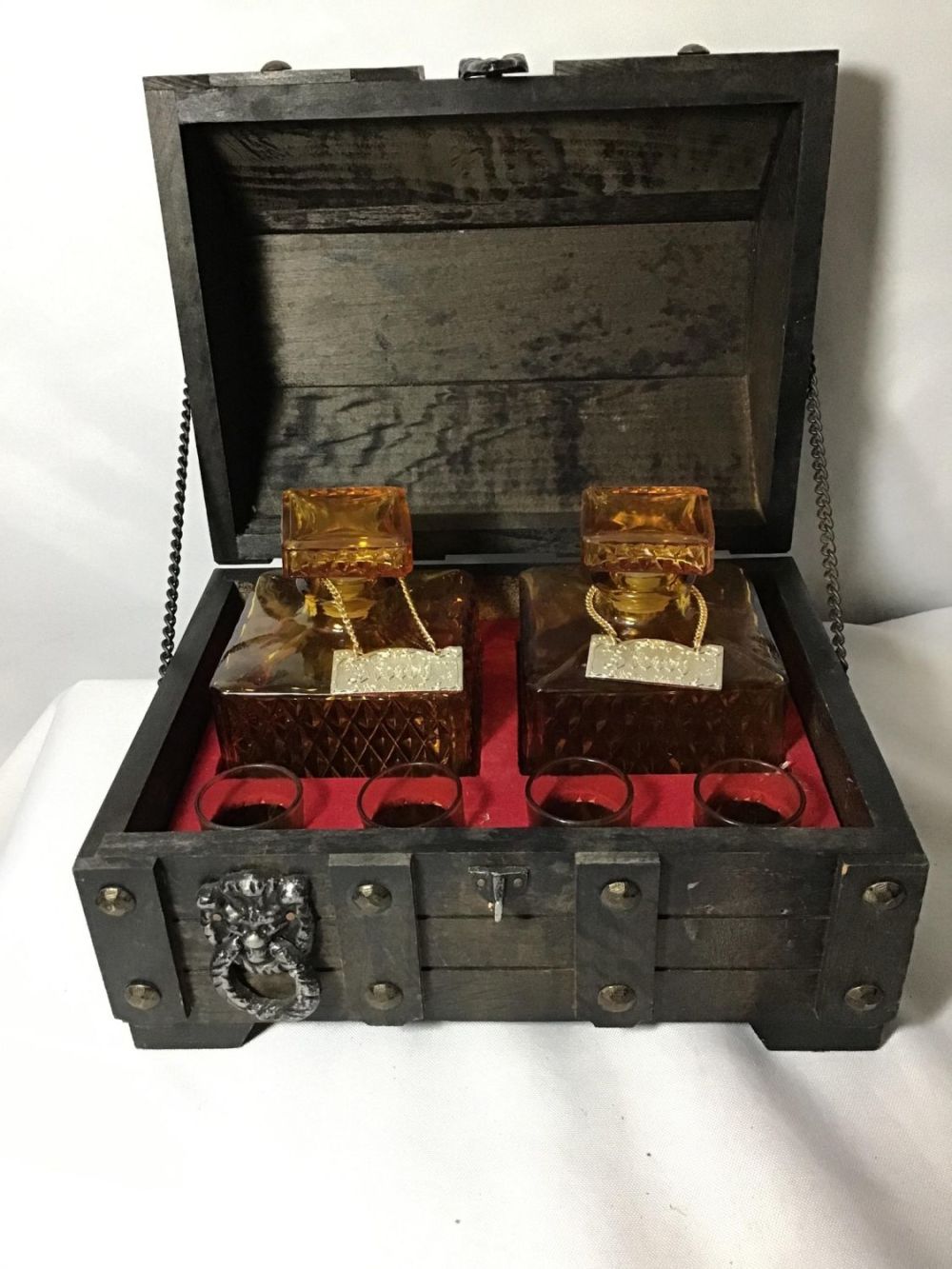 Lot 151: Scotch Collector Set 2 Scotch Decanters and 4 Shot