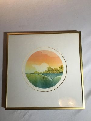 Rainbow Morning by Elizabeth King Durand This is a hand. This is a hand signed piece Measures 