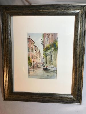 Signed Watercolor Of Venice May 1996 By Jackie and. By Jackie and Ralph Auricclio Measures 12x10