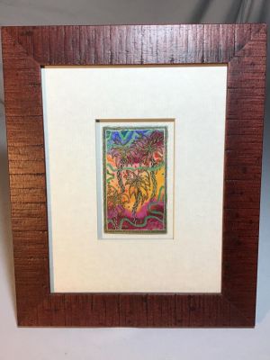 Shadow box Frame Watercolor On recycled paper. On recycled paper Frame measures 14.5x12