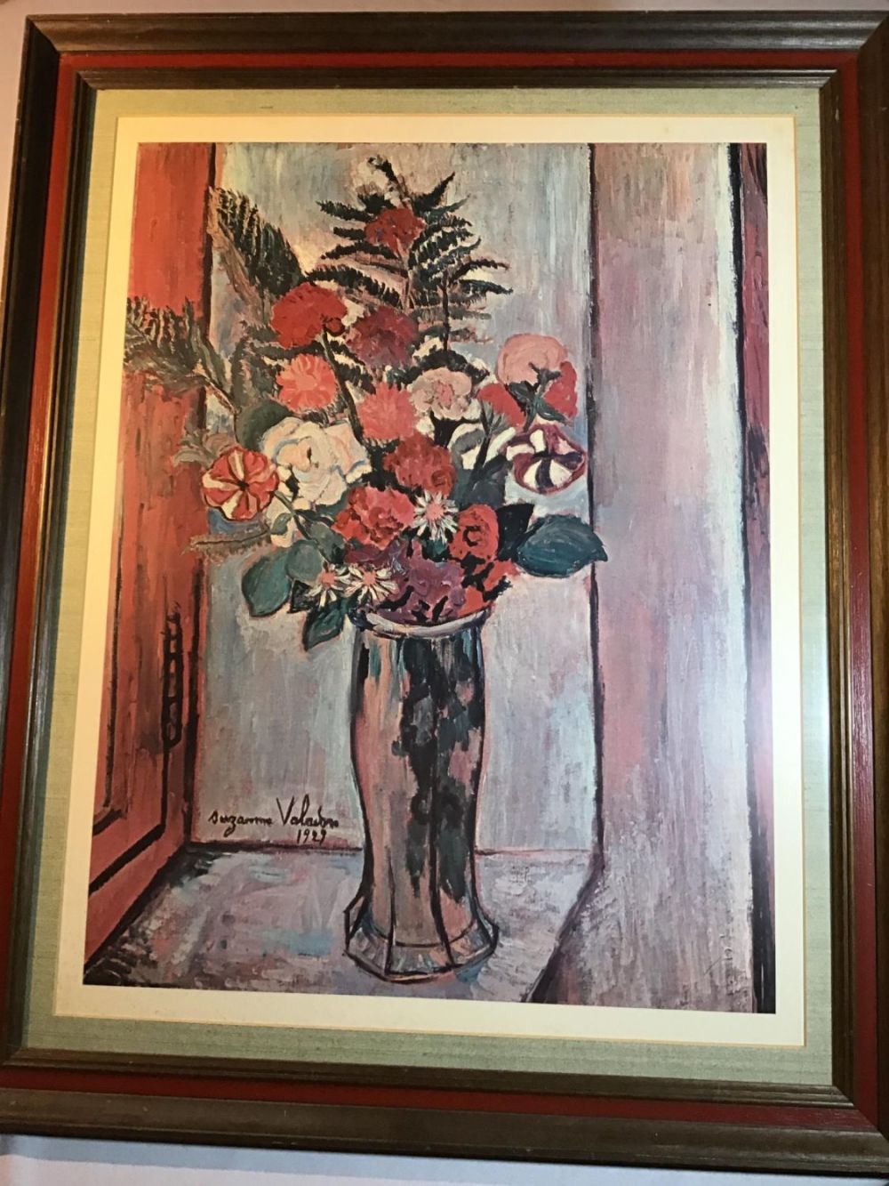 Lot 151: Suzanne Valadon Flowers Frame measures 31x25 inches