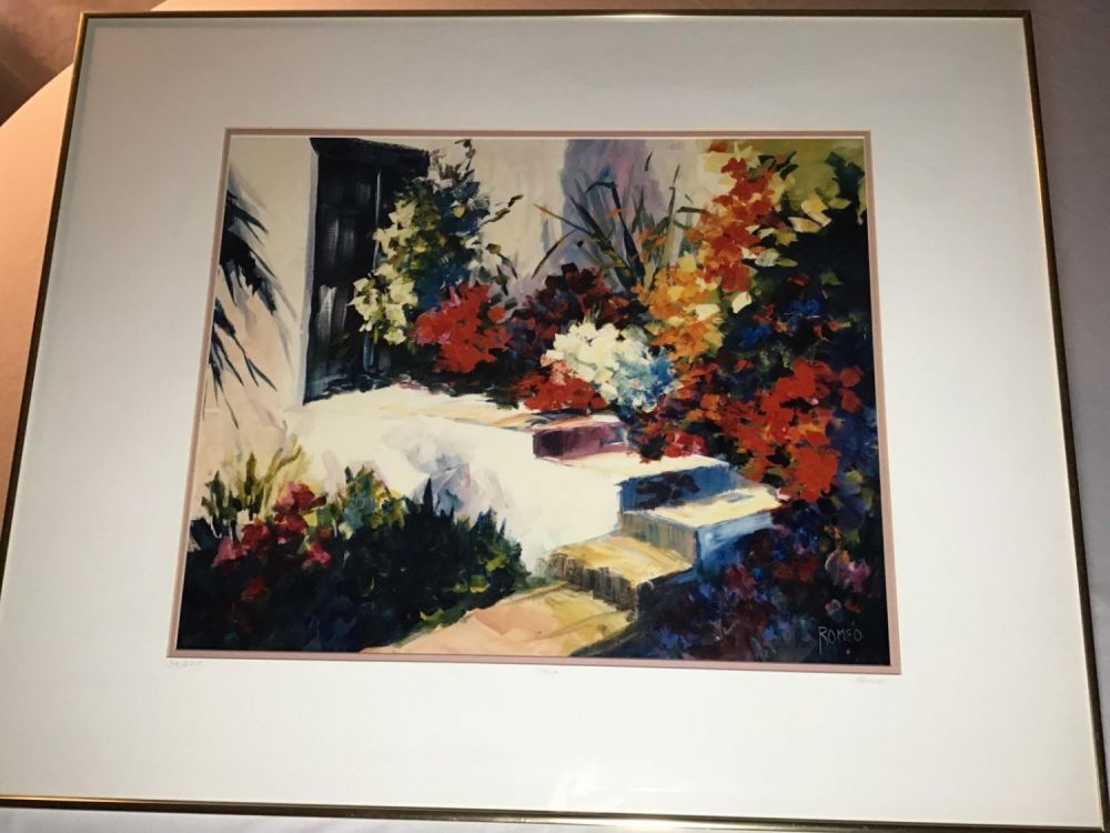 Lot 160: Abstract by Romeo KEA Frame measures 30x24 inches