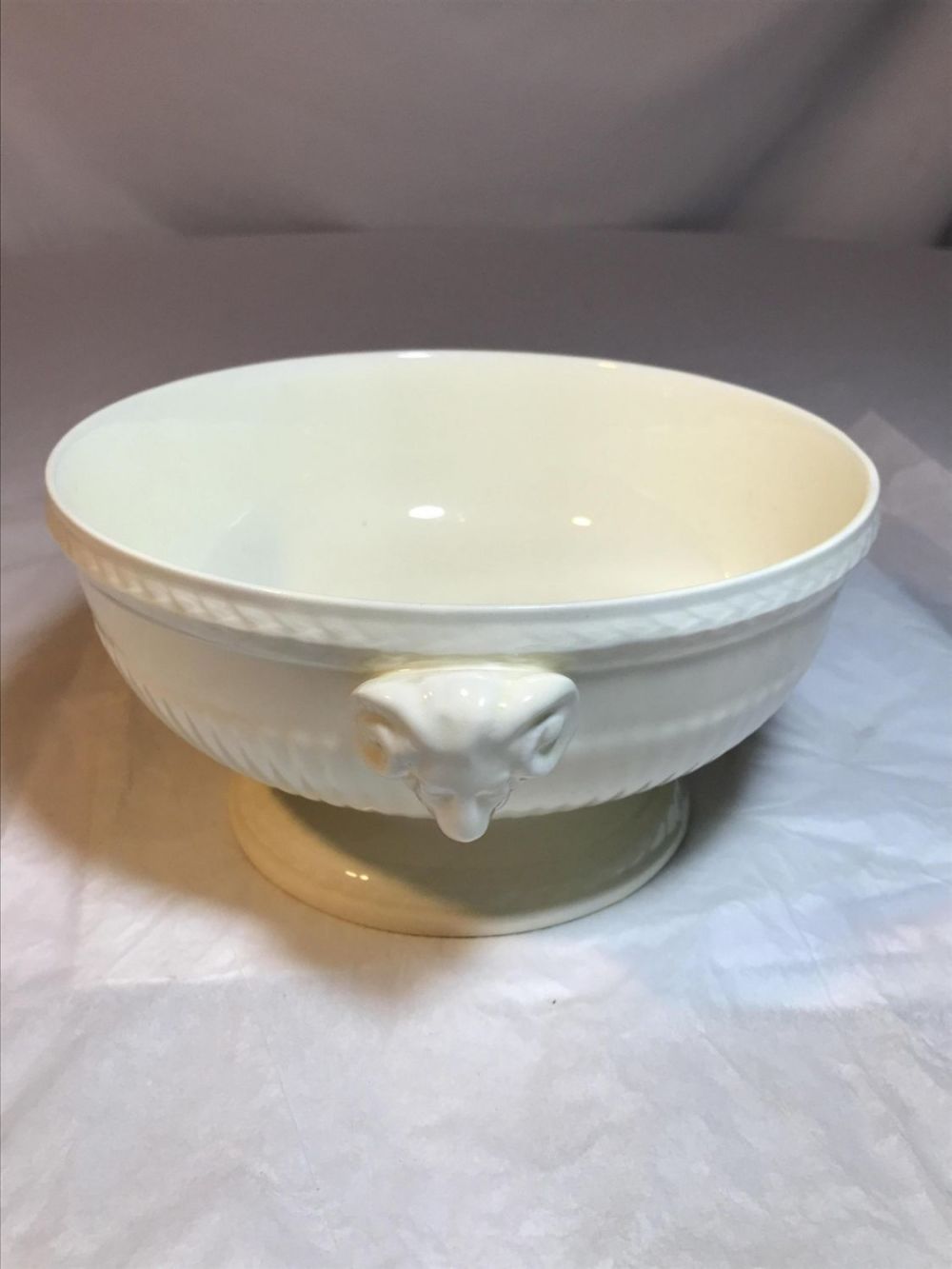 Lot 195: Vintage Wedgwood Ram Bowl Approximately 9 1/2