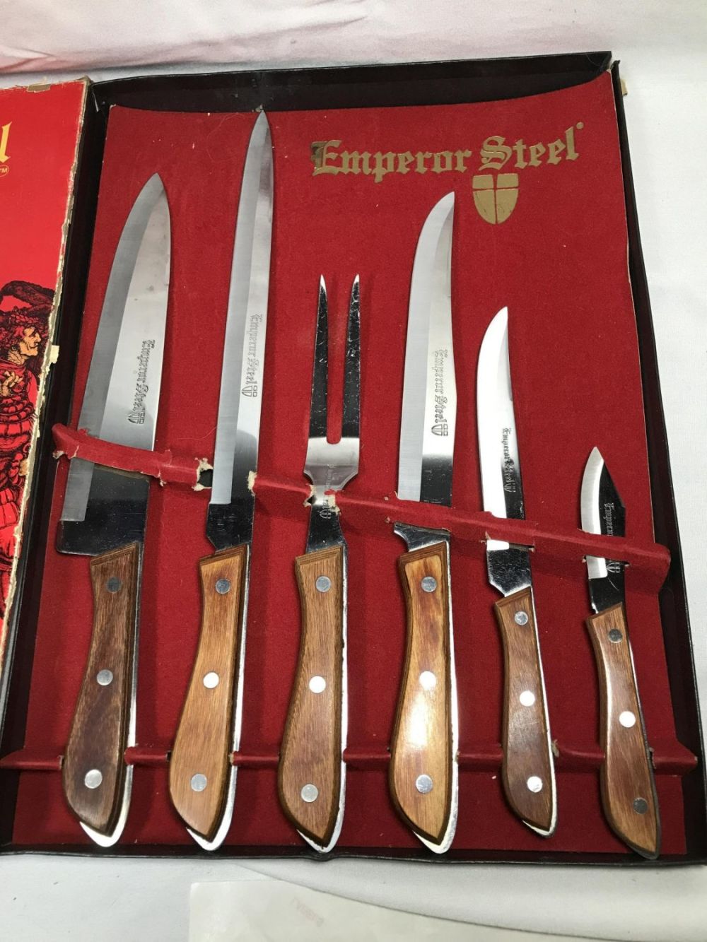 Lot 263: Emperor Steel Carving Set In org box, 6 piece set