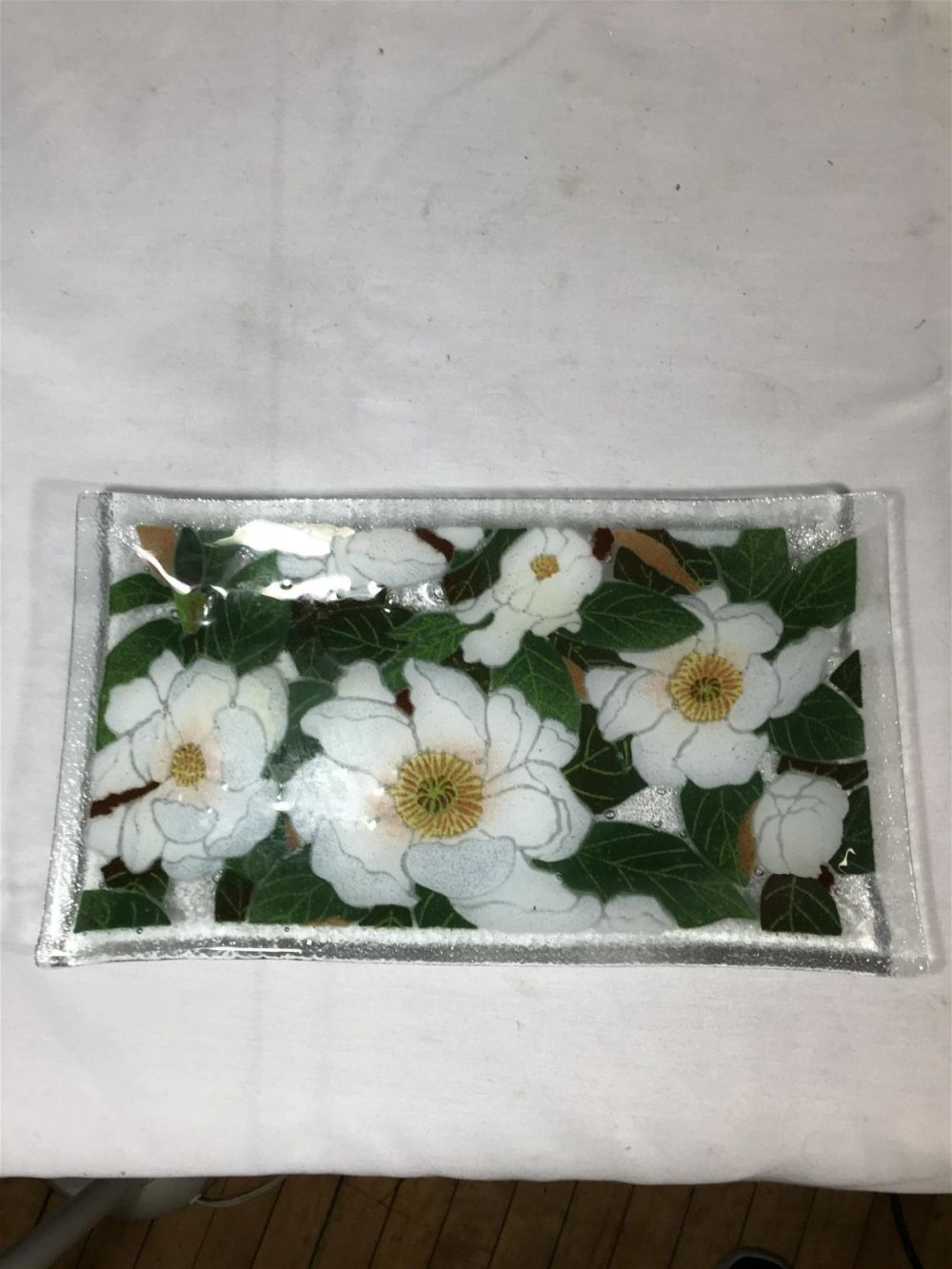 Lot 170: Art glass dish by TK& DA .