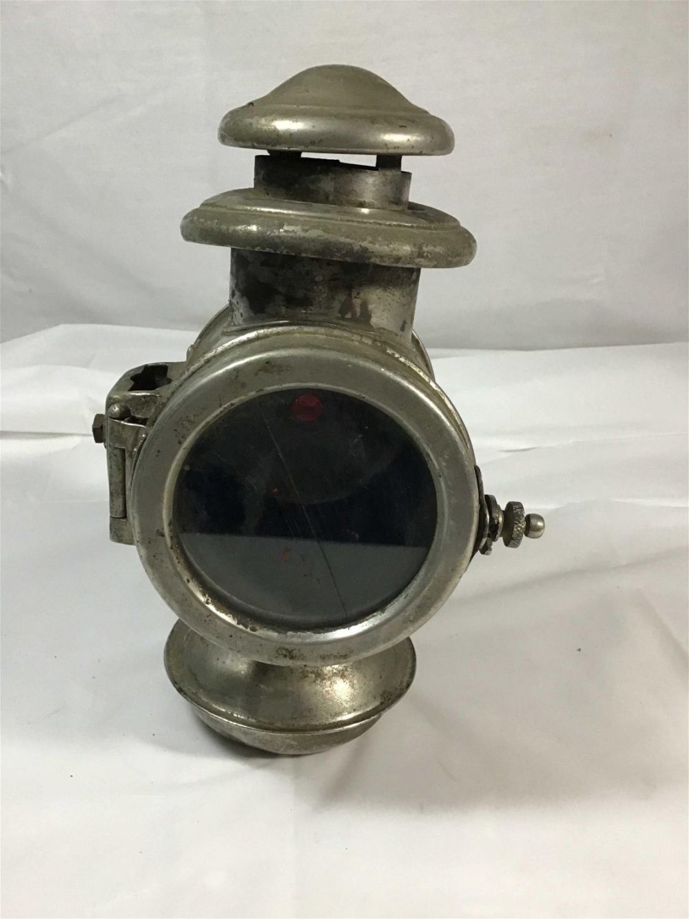 Lot 199: Vintage chrome plated lantern .
