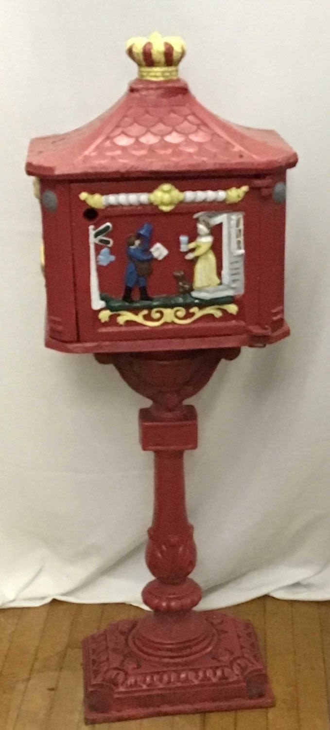 Lot 213: Cast Aluminum Mail Box Measures 47x17x12
