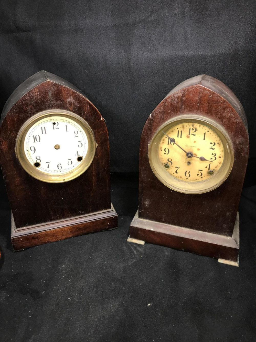 Lot 246: Mantle Clocks Nice clocks that need some love! Each measures approximately 13 inches tall