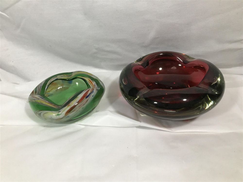 Lot 287: Murano Art Glass Pieces (2) .