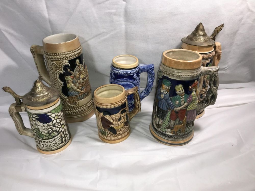 Lot 300: Stein Collection 6 steins