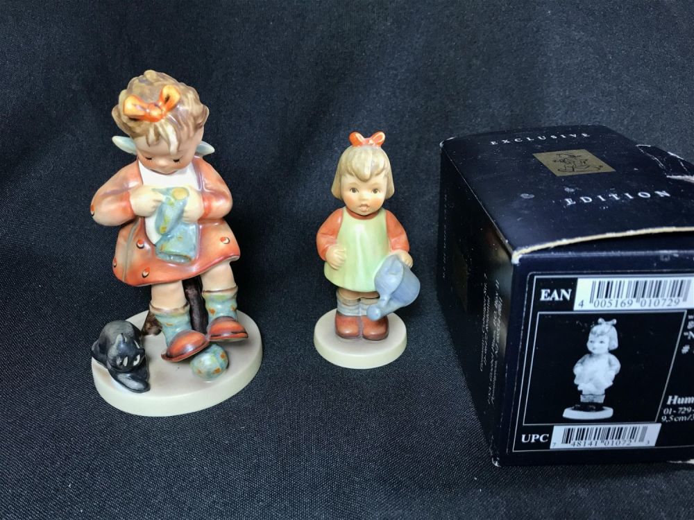 Lot 138: Natureâ€™s Gift & Motherâ€™s Helper Hummels Goebel Hummels  729 with original box