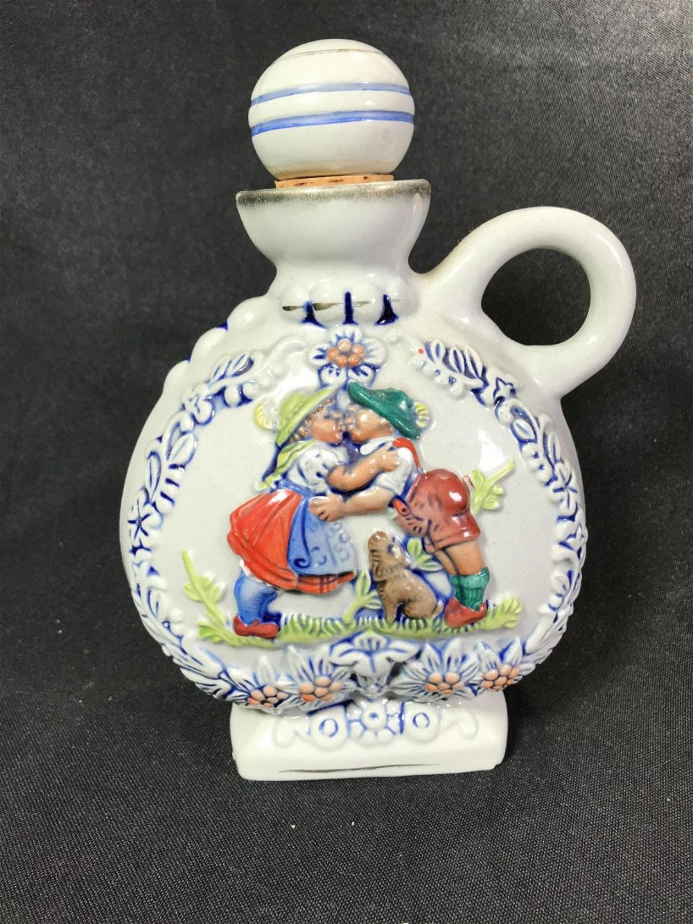 Lot 155: Vintage Decanter with Cork Top Measures 7x6 inches