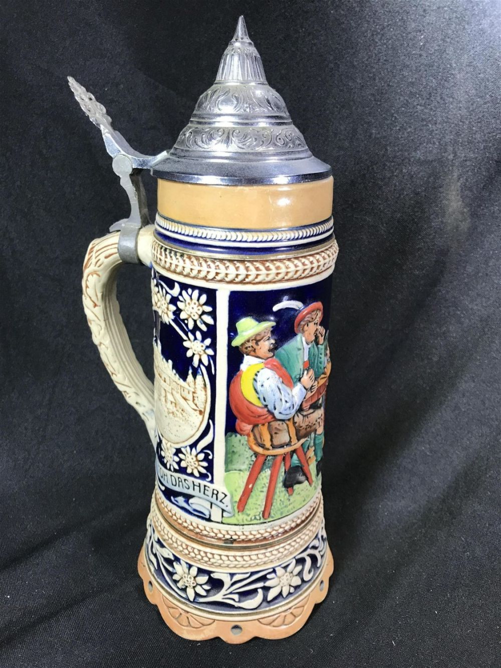 Lot 158: Vintage German Beer Stein Measures 11.5 inches tall