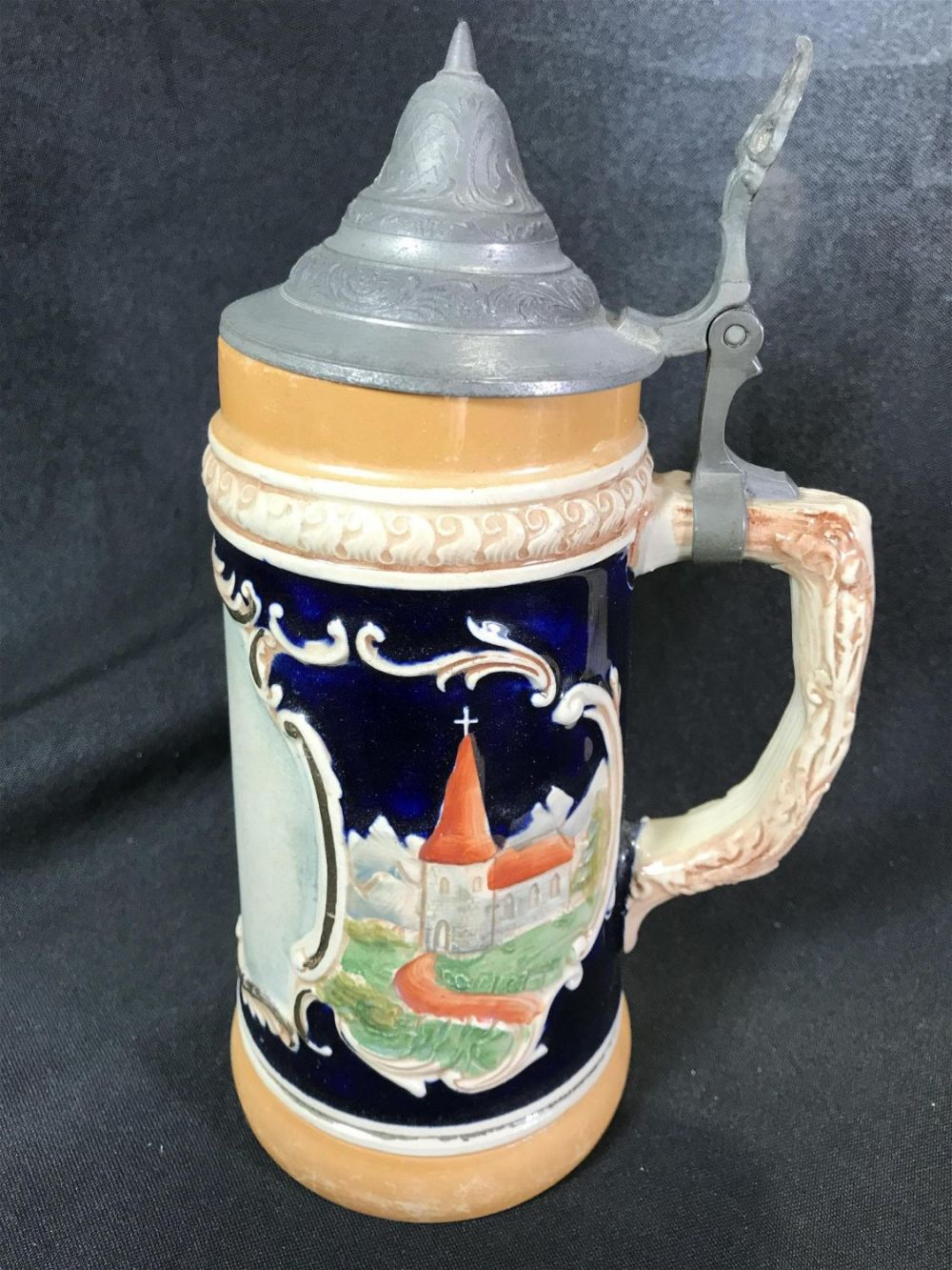 Lot 163: Vintage Beer Stein Measures 9 inches tall