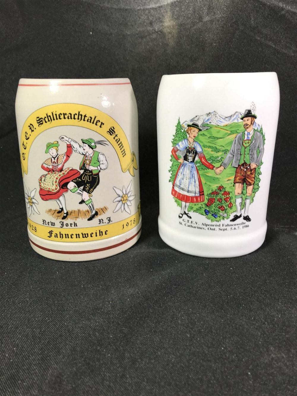 Lot 173: Beer Mugs (2) Each measures approximately 5.5 inches tall