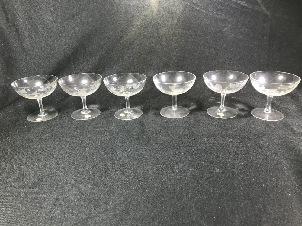 Lot 176: Echtkristall Glass Set (6) Each measures 3 inches tall