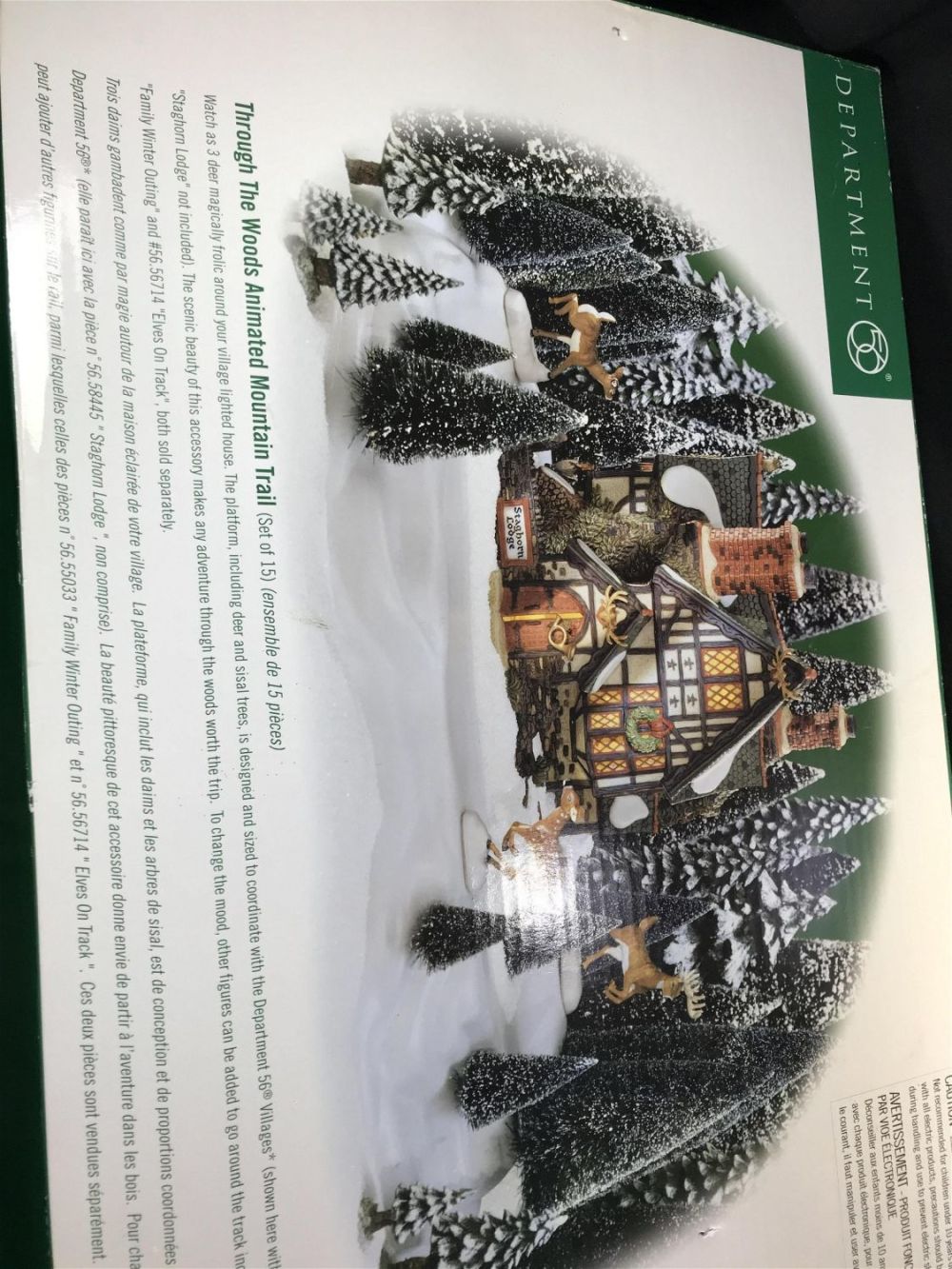 Lot 205: Department 56 Through the Woods Animated Mountain Trail Includes everything in pictures