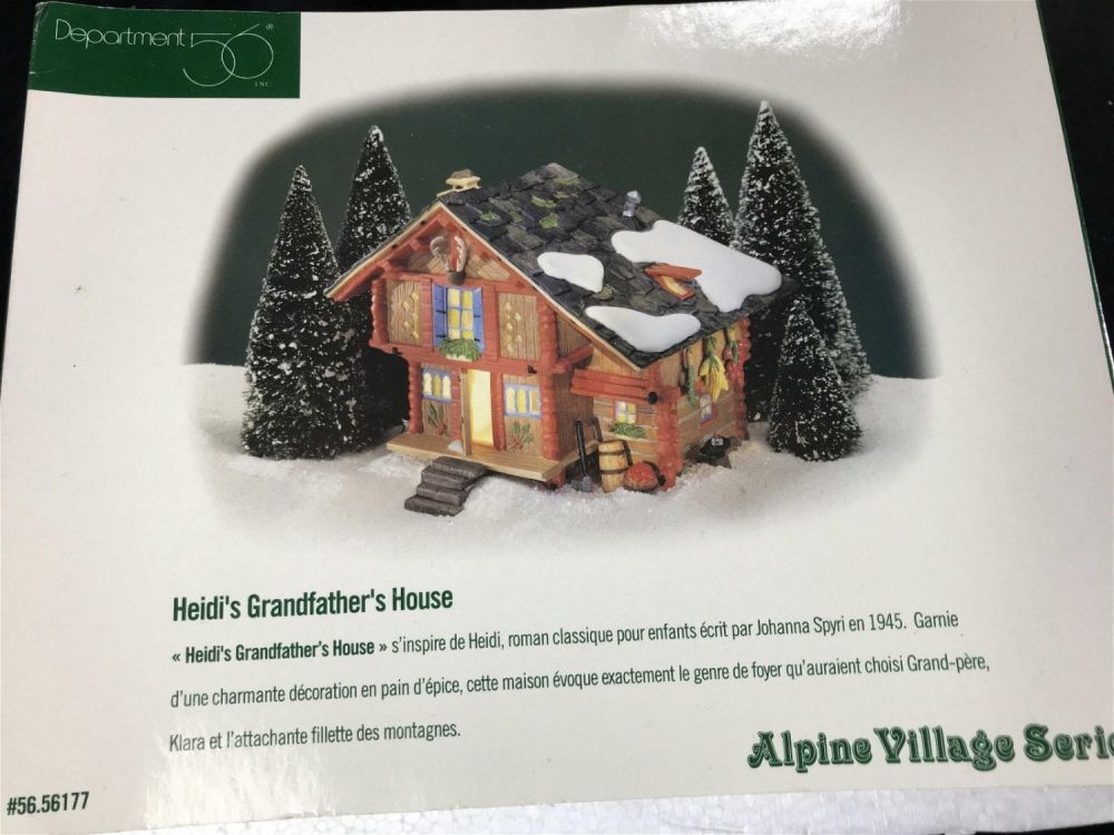 Lot 209: Department 56 Heidiâ€™s Grandfather House .