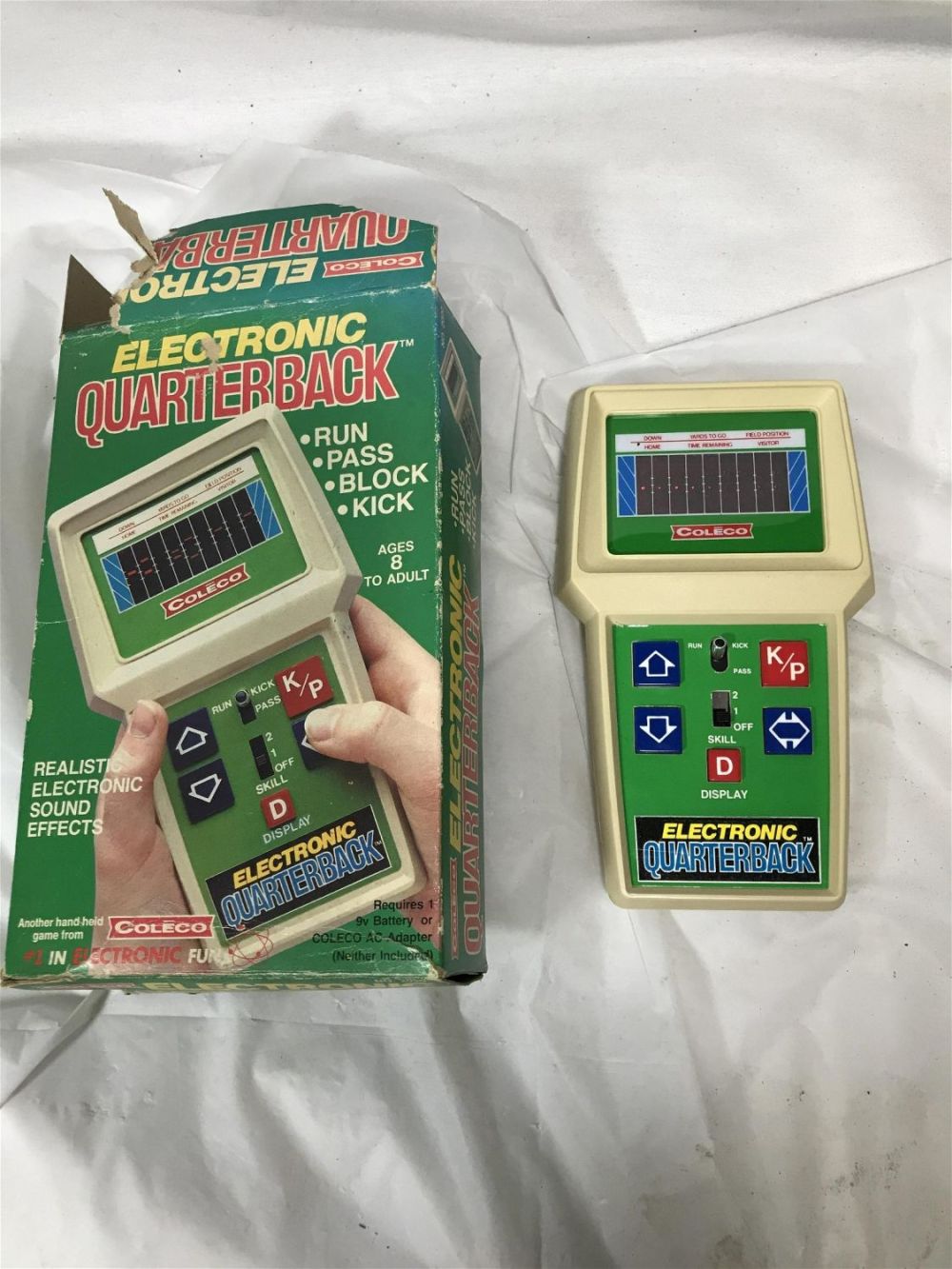 Lot 170: Electronic Quarterback Handheld Game Vintage in org packaging
