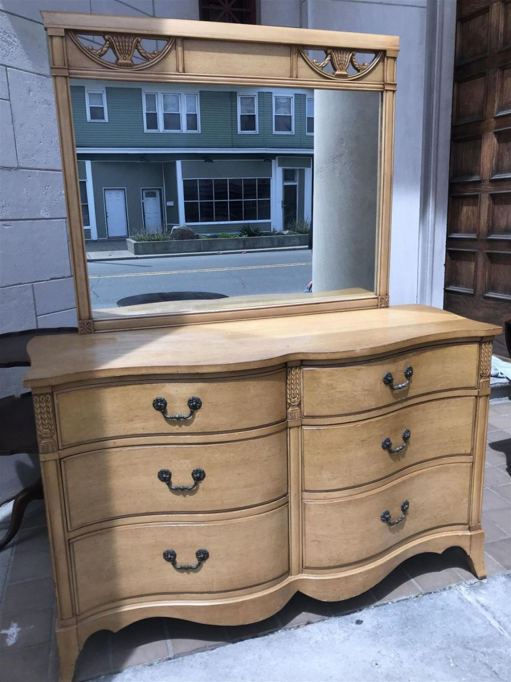 Lot 198: Dresser with Mirror .