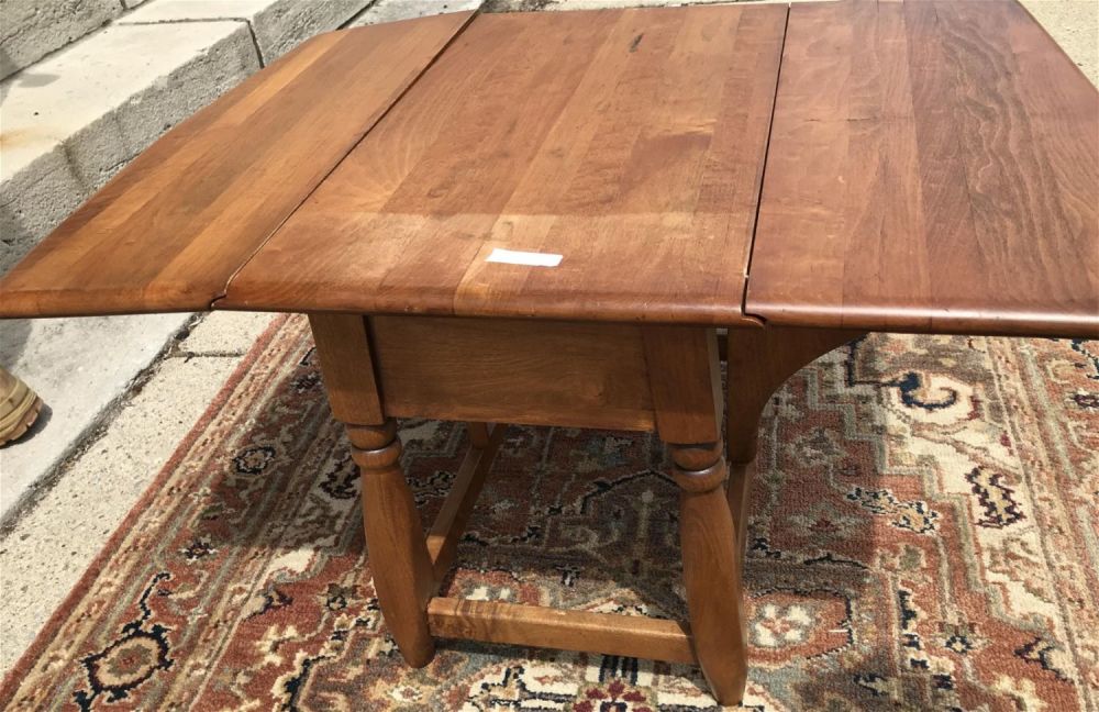 Lot 204: Rock Maple Dropleaf End Table .