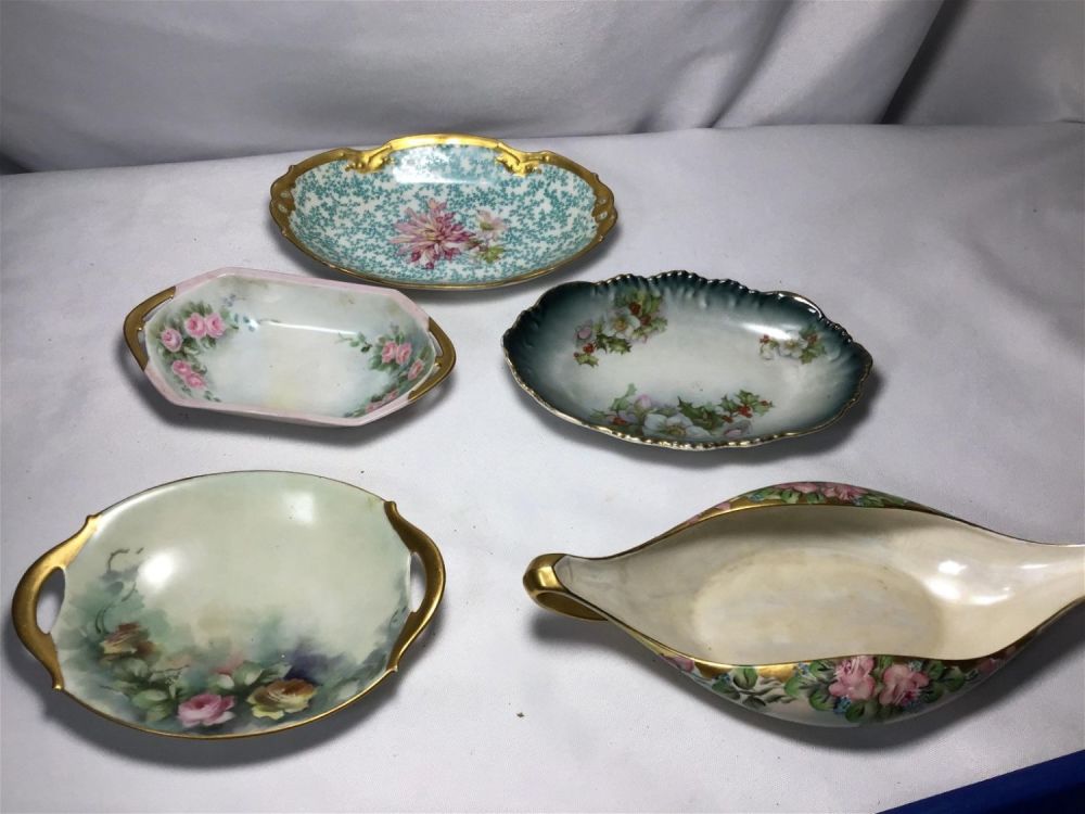 Lot 180: Limoges & Vintage Serving Dishes (5) 2 Limoges Dishes