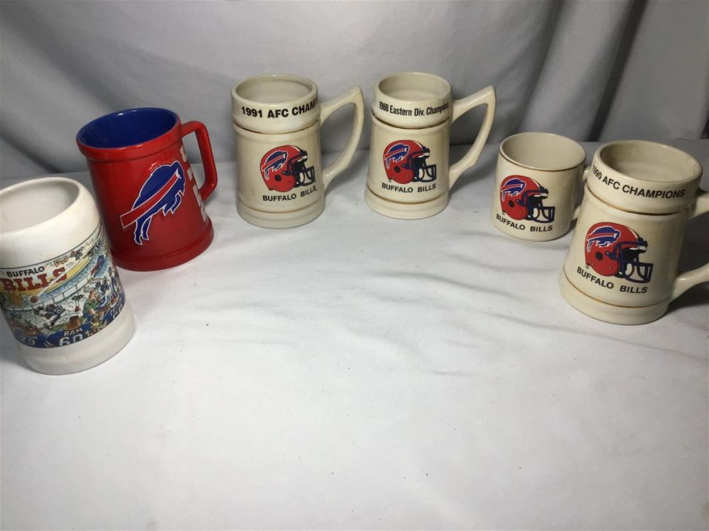 Lot 181: Buffalo Bills Mugs (6) .