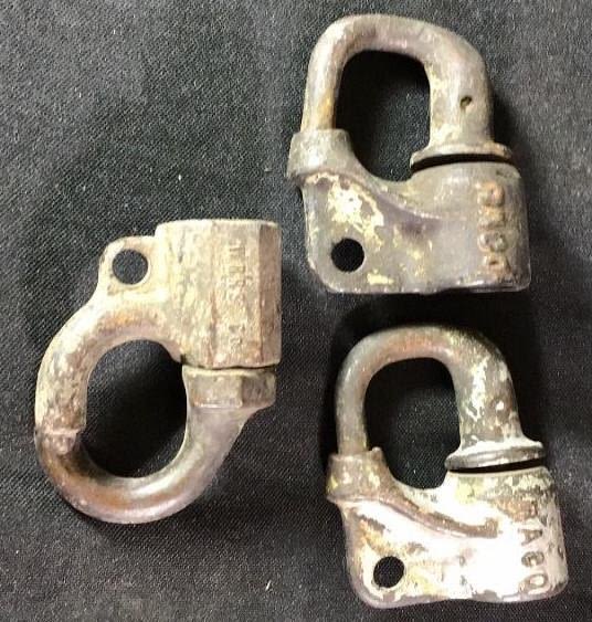 Lot 153: Vintage Canadian Railroad Locks (3) .