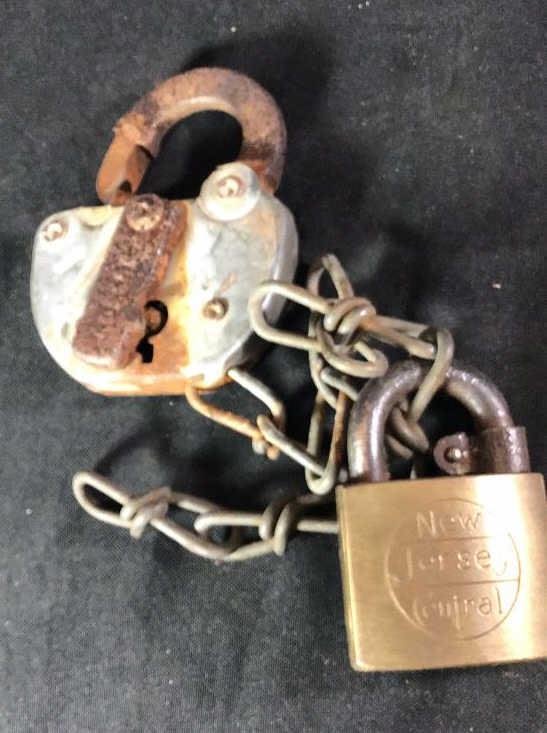 Lot 154: Vintage New Jersey  Central Railroad Padlock .