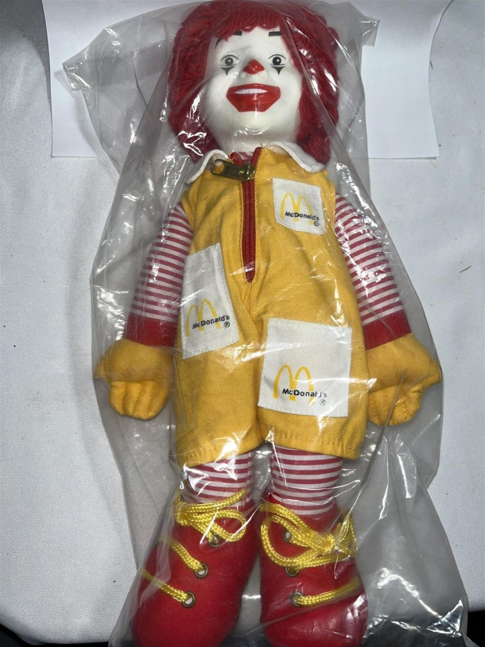 Lot 185: Ronald McDonald Doll In org package  Measures 15 inches