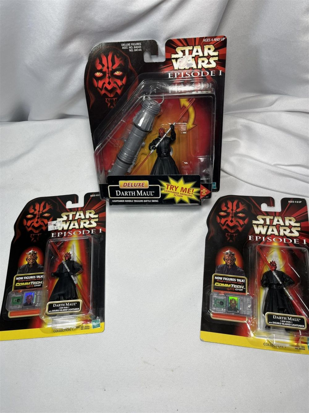 Lot 186: Darth Maul Figures (3) In org packages Star Wars