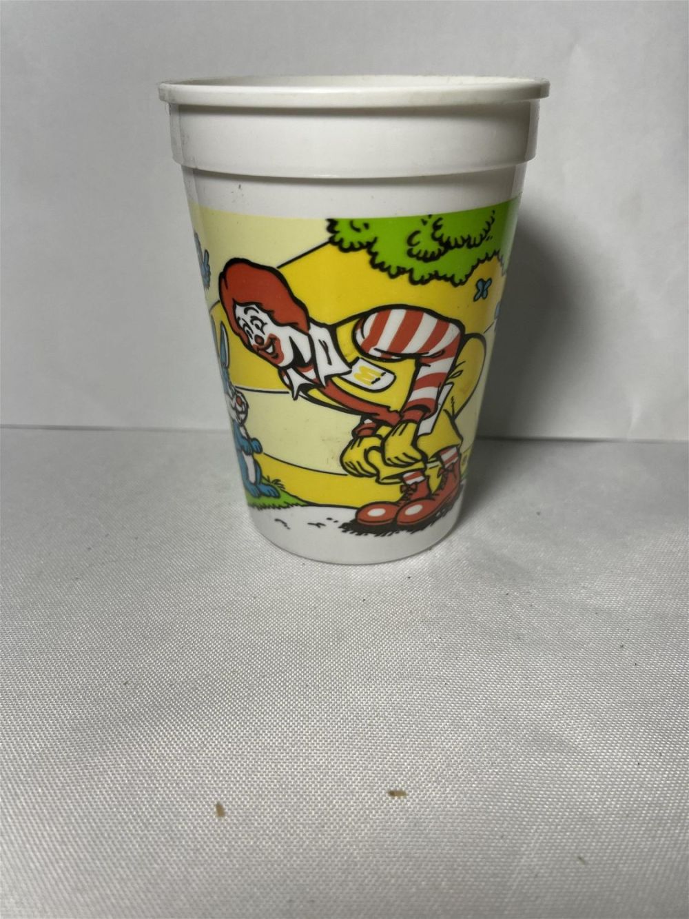 Lot 208: Vintage Collectible Cups (4) Ronald McDonald, Oscar the Grouch, Care Bears & Fred Flintstone