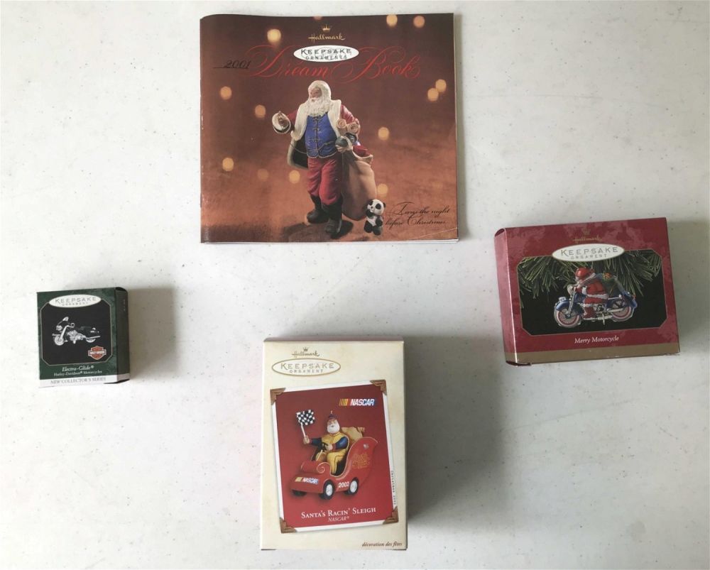 Lot 232: Hallmark Christmas Ornament collection Vehicle edition