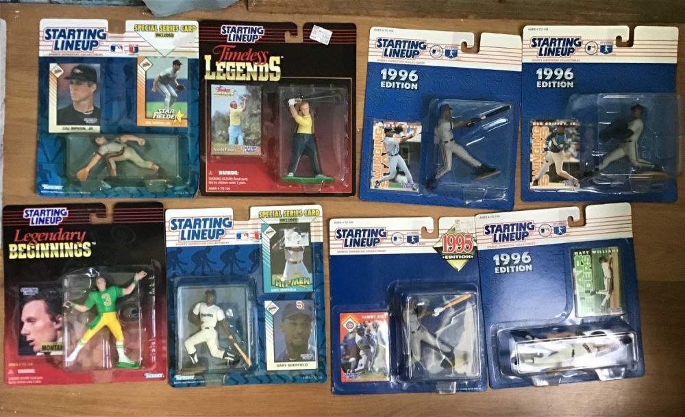 Lot 241: Starting Lineup Action Figures and Cards Baseball, Football & Golf