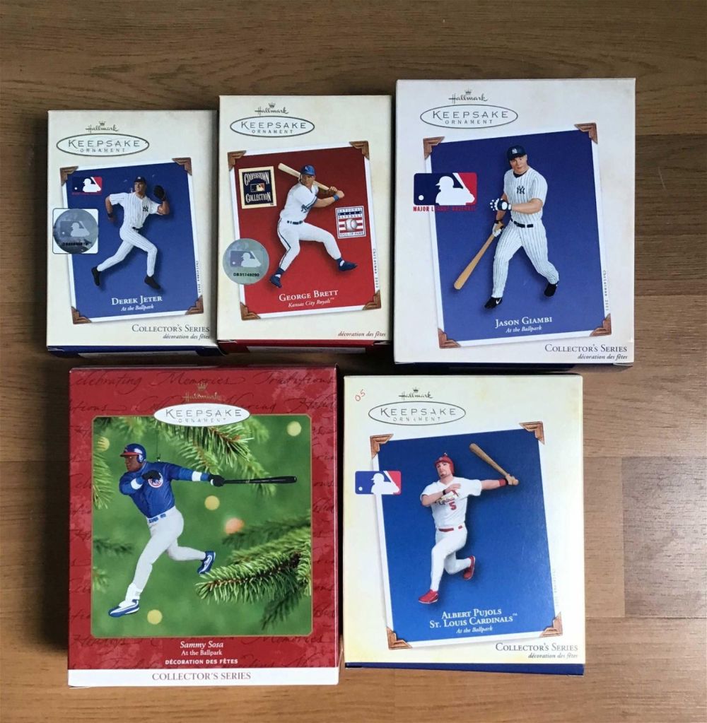 Lot 247: Vintage Hallmark Collector Series Baseball Ornaments