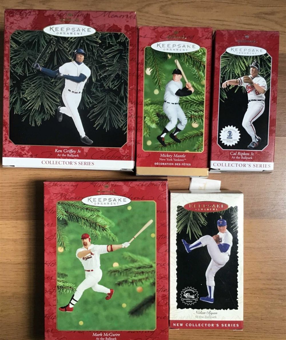 Lot 248: Vintage Hallmark Baseball Collectors Series Ornaments