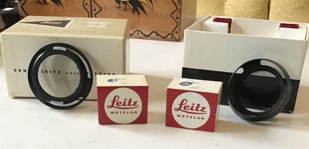 Lot 180: Vintage Leitz  Wetzler summicron camera parts .