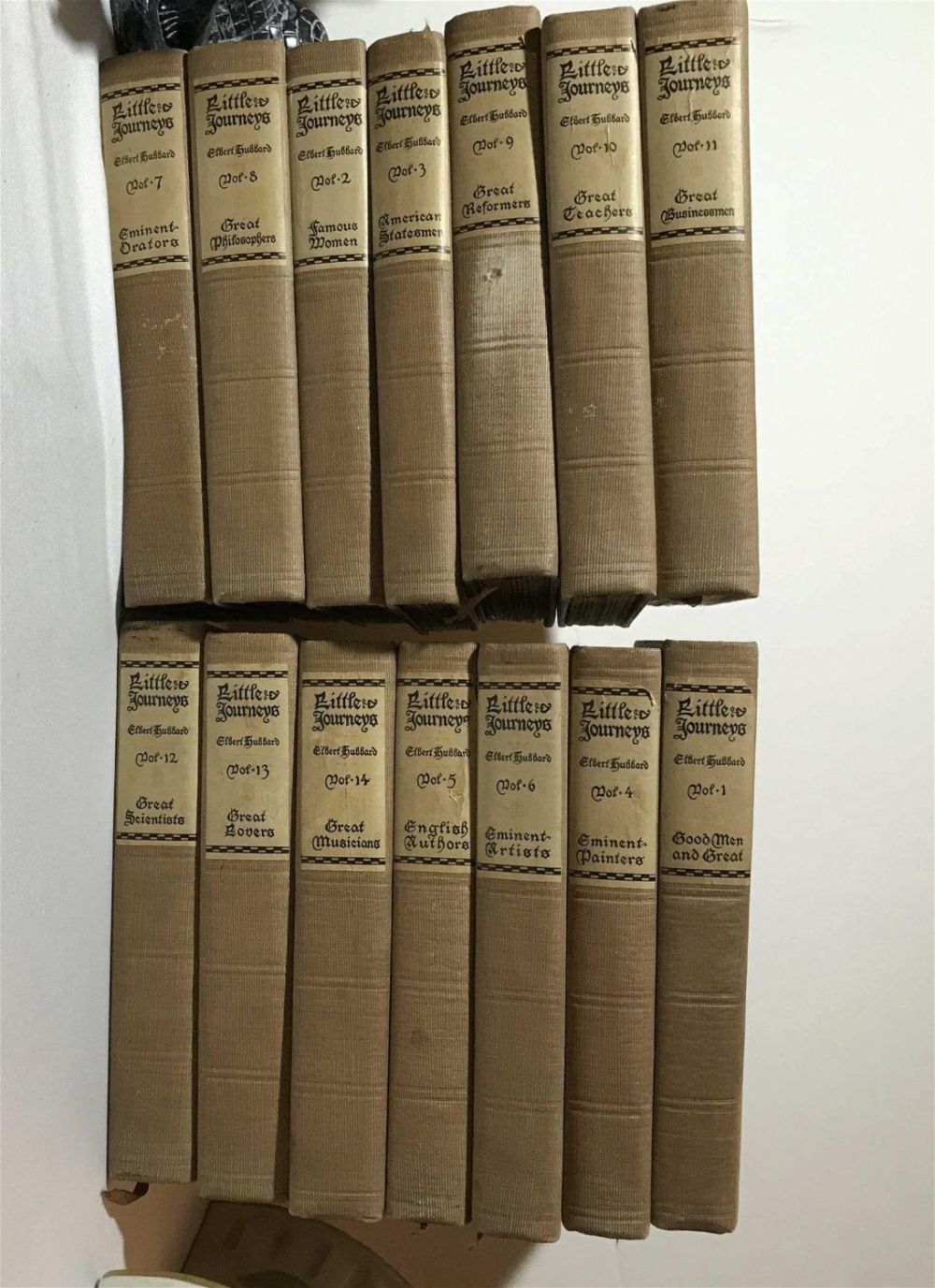 Lot 219: Little Journeys By Elbert Hubbard Hard Cover Books Set