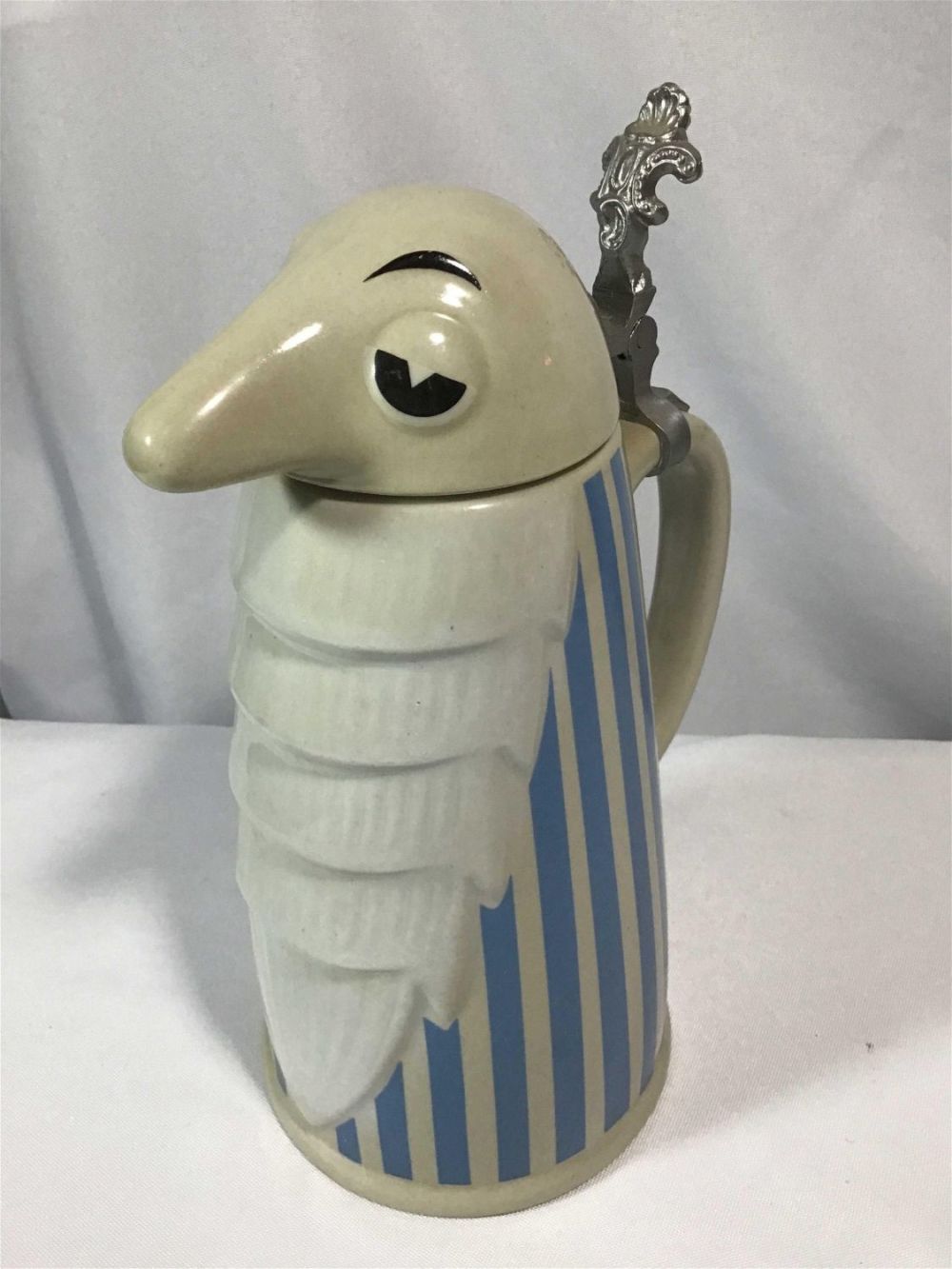 Lot 173: German Beer Stein Bearded Old Man Measures 9 inches tall