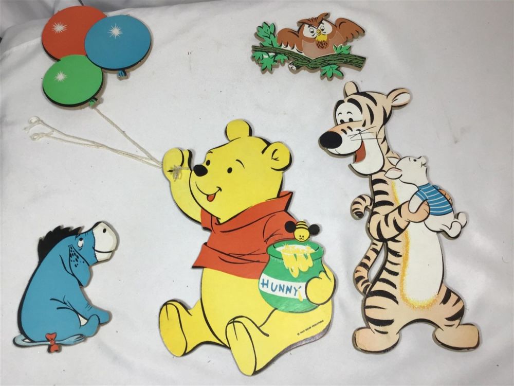 Lot 196: Winnie the Pooh Wall Decorations Tiger measures 12 inches tall