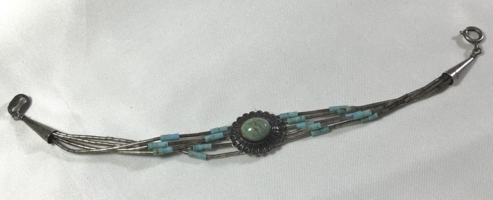 Lot 157: Native American Style Bracelet Measures 7 inches