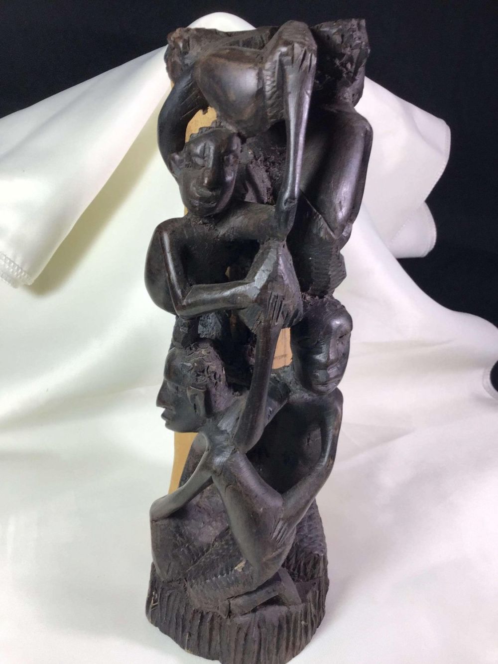 Lot 177: Early African Wood Sculpture Measures approximately 9 inches tall by 3 inches wide