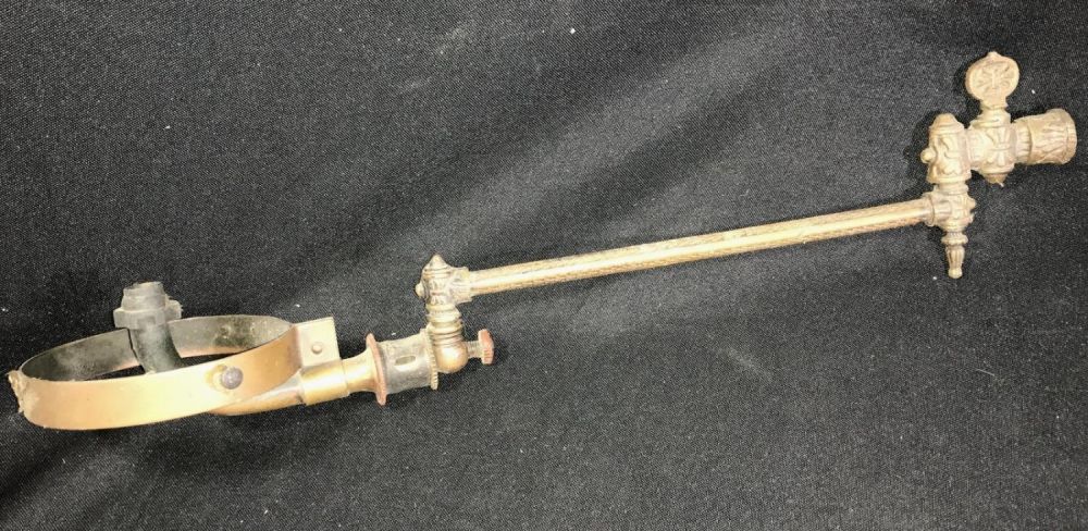 Lot 207: Vintage Adjustable Gas Sconce Measures 16 inches long