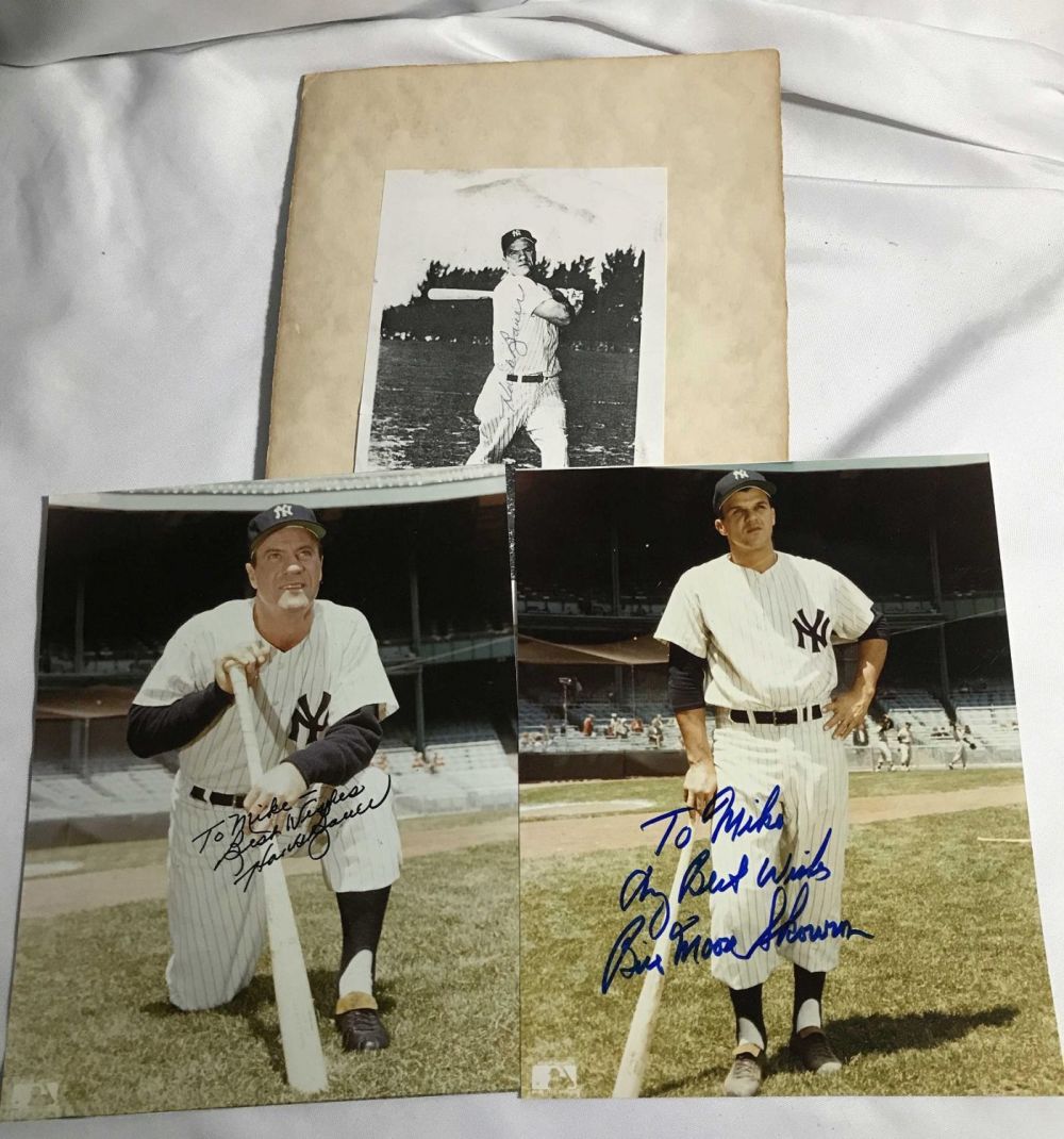 Lot 224: Autographed NY Yankees Photographs (3) 2 Hank Bauer & Bill "Moose" Skowron