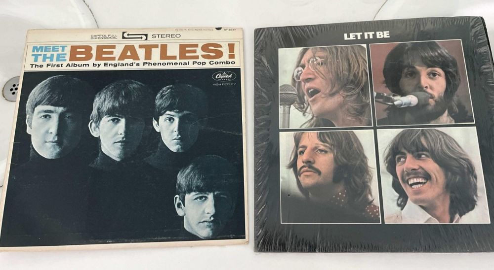 Lot 227: The Beatles Record Albums (2) Let it Be & Meet the Beatles!