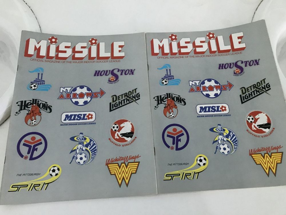Lot 230: Missile Magazines (2) Official magazine of Indoor Soccer League