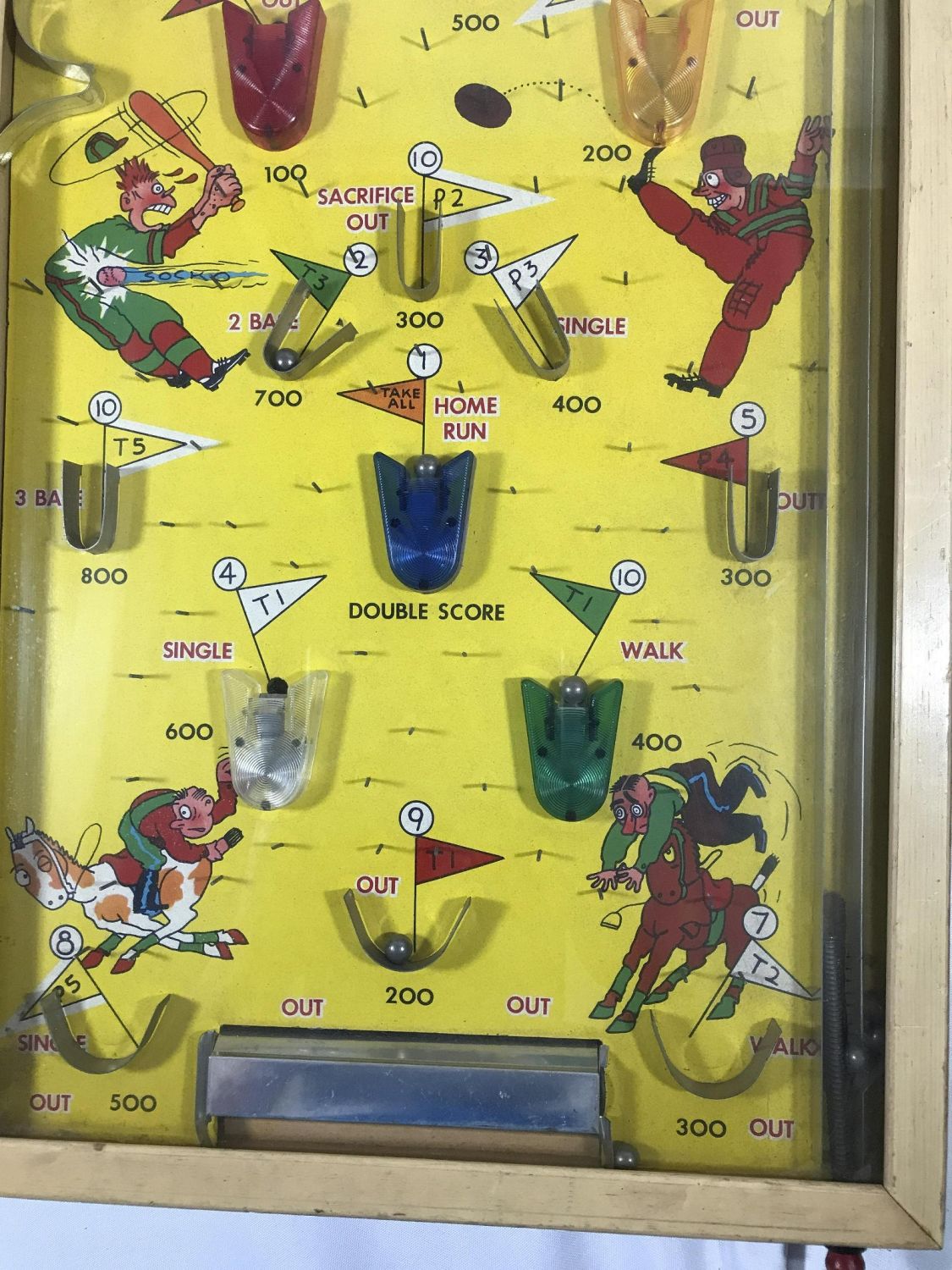 Lot 123 Vintage Tabletop Pinball Game 5in1 Electric PooshMUp Big